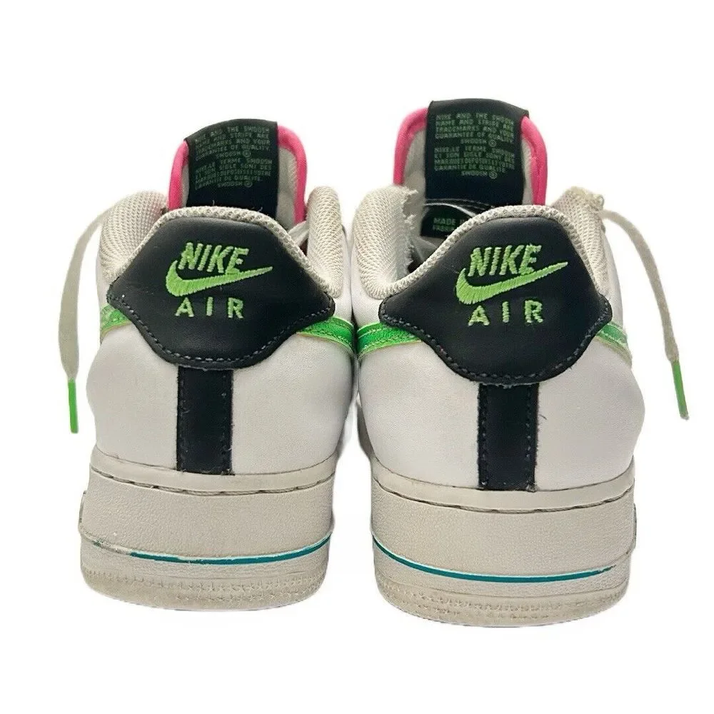 Nike Air Force 1 '07 LV8 White Aquamarine Green Strike DJ5154-100 Size US 7Y‎